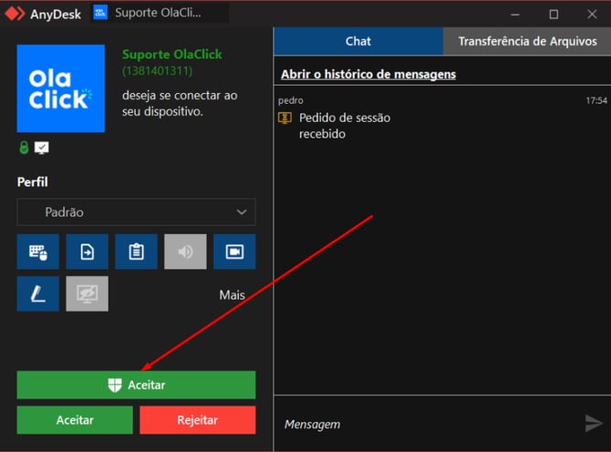  compartilhar seu acesso via AnyDesk 