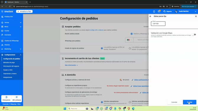 Configura y personaliza las tajas de entrega hoy