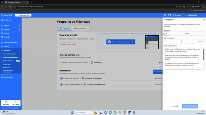 Como ativar Programa de Fidelidade