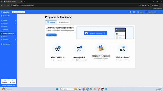  ativar e configurar o Programa de Fidelidade guia 