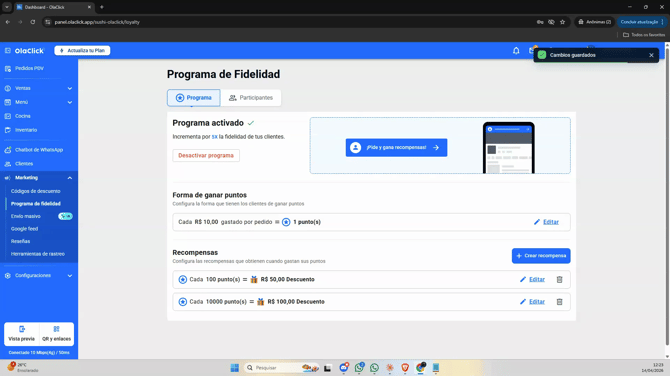 Cómo activar el Programa de Fidelidad