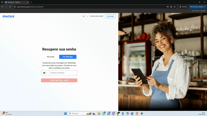   Recuperar Sua Senha olaclick