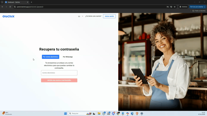 Cómo recuperar tu contraseña en olaclick