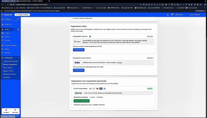  conecte sua maquininha  no  OlaClick